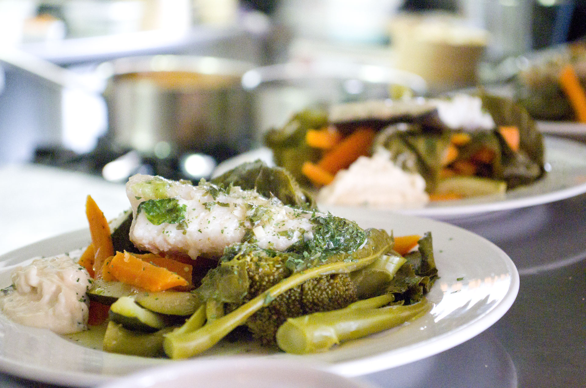 Filet de merlu et légumes